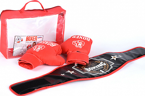 Boxing set (belt, gloves) (16pcs)